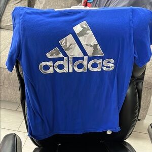 Adidas Royal Blue Tee with Camouflage Logo